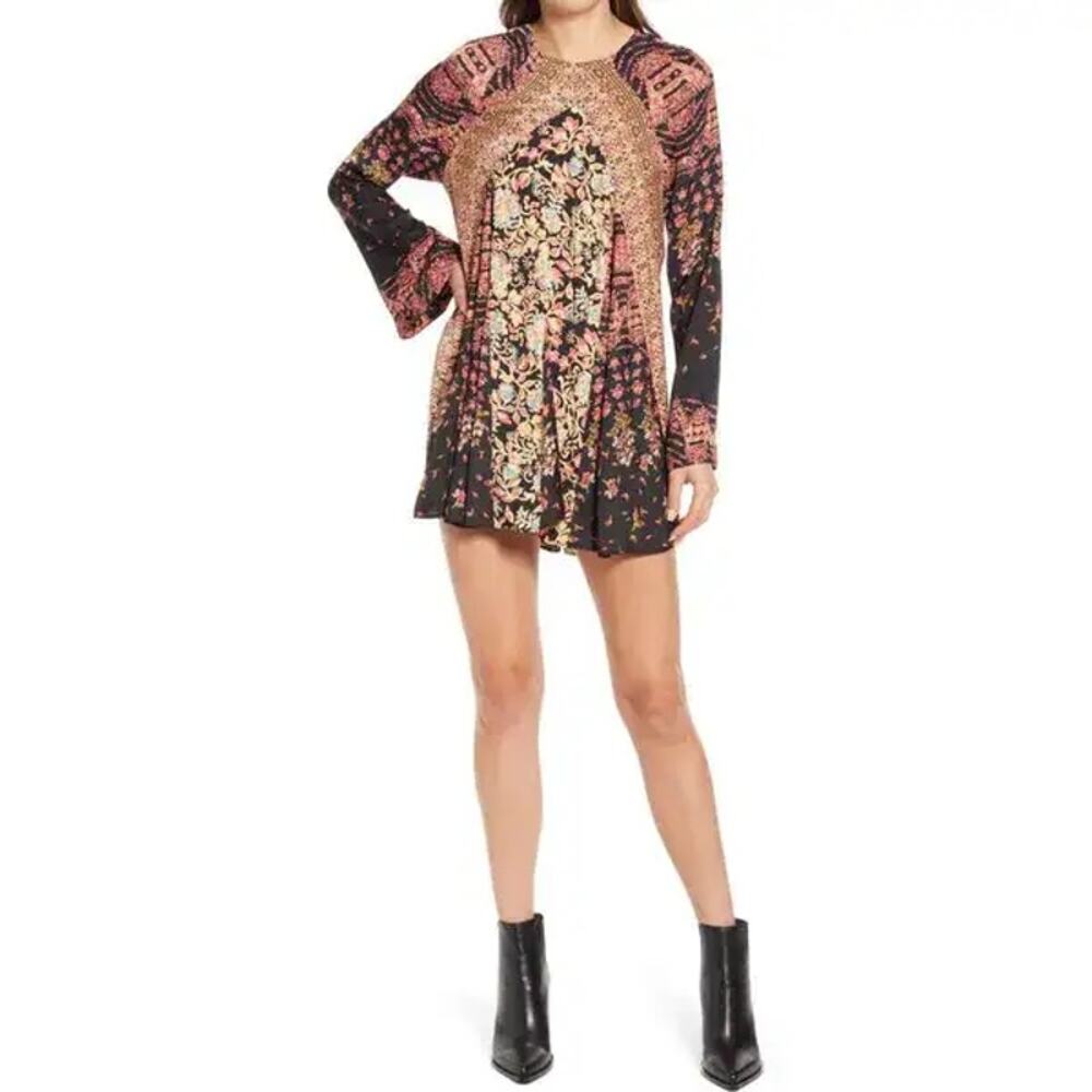 Free People Stevie Printed Long Sleeve Tunic Dress - Picture 3 of 6
